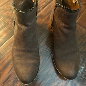 Lucky Brand Brown Leather Ankle Boots